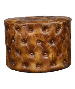 Top Grain Leather Ottoman + Coffee Table, Coffee Table