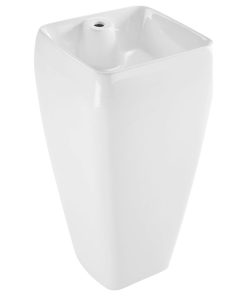 Swiss Madison Carre One Piece Pedestal Sink
