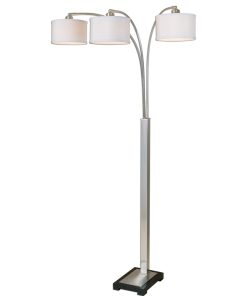 Uttermost Bradenton 3-Light Floor Lamp, Nickel