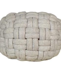23 Inch Pouf Pebble Grey Grey Scandinavian Moe's Home