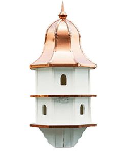 36" Copper Bell Birdhouse Extra Large 6 Room Vinyl Purple Martin Bird House Usa
