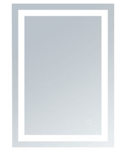 Terra Rectangle Dual Color LED Wall Mount Lighted Vanity Mirror, 24"