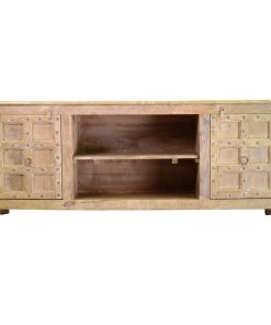 White Washed Mango Wood Media Console