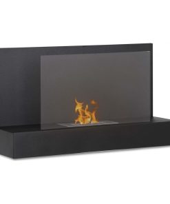 Wall Mounted Ventless Bio Ethanol Fireplace - Ater Black | Ignis