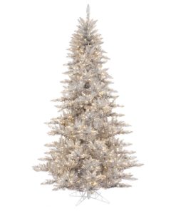 Vickerman Fir Tree, Dura-Lit 750 Clear, Silver, 7.5'x52"