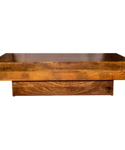 Wooden Rectangular Coffee Table, Solid Mango Wood