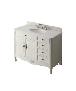 38?Daleville Distressed White Bath Vanity