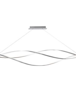 53W LED Horizontal Pendant, Satin Chrome Finish