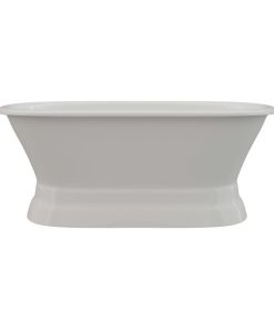 60" Cast Iron Double Ended Pedestal Tub Without Faucet Holes, "Polk"