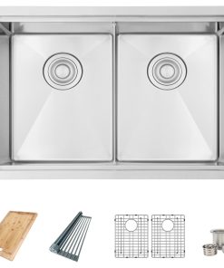 28 inches Undermount Double Bowl Stianless Steel Workstation Kitchen Sink
