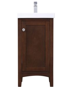 18" Single Bathroom Vanity Set In Antique Coffee