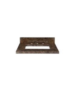 Stone Top, 25" Dark Emperador Marble Vanity Top