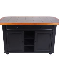 Sunset Trading Antique Black Kitchen Island CY-KITT02-BCH