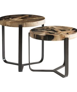 Tripod Leg Wooden Nesting Side Tables | Andrew Martin Nova