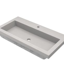 Trough 3619 Bathroom Sink, Ash, Single Faucet Cutout