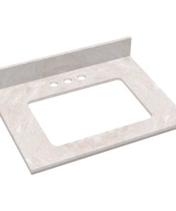 23.75-in. W 18.25-in. D Stone Top In Beige Color For 3H4-in. Faucet