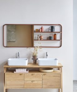 Walnut Vanity Mirror & Shelving Unit | Tikamoon F?icie