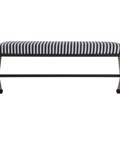 Uttermost 23527 Braddock 48"W Iron Framed Sailor Stripe - Navy