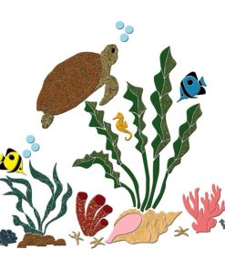 Turtle & Friends Ceramic Swimming Pool Mosaic 48"x42"