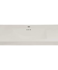 37"x20" Leith Single Vanity Top, Biscuit, Single Faucet Hole