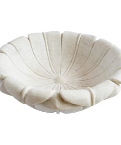 White Marble Lotus Bowl XL