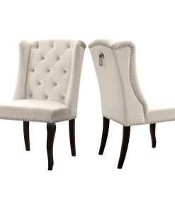Suri Velvet Dining Chairs, Set of 2, Cream