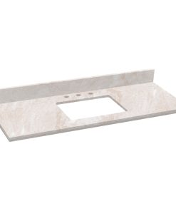 30.5-in. W 18.75-in. D Stone Top In Beige Color For 3H8-in. Faucet