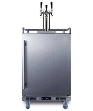 Summit SBC683OSTRIPLE 24"W 5.6 Cu. Ft. - Stainless Steel
