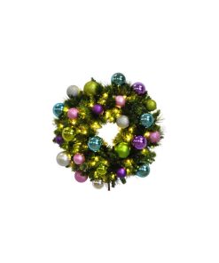 5' Pre-Lit Warm White Sequoia Wreath Decorated With The Victorian Ornament