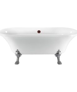 68" Streamline N861CH-ORB Clawfoot Tub and Tray With External Drain