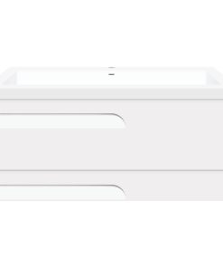36" Wall-Mount Modern White Vanity LV7W-36W With Square Sink Top