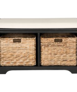 Wren Wicker Storage Distressed Black