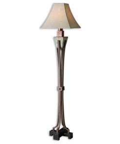 Uttermost Bronwen Metal Floor Lamp, Slate