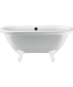 67" Streamline N1121WH-ORB Clawfoot Tub and Tray With External Drain