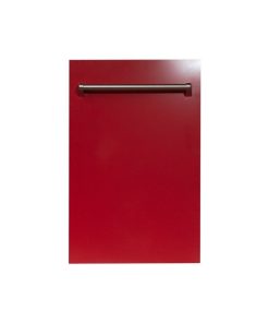 18" Compact Top Control Dishwasher 120-Volt With Stainless Steel in Red Gloss