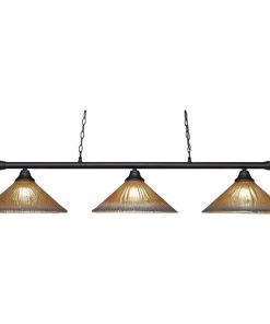 Toltec Lighting 373-MB-710 Oxford - Three Light Billiard