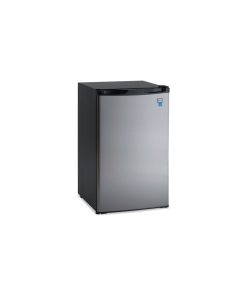 4.4 CuFt Refrigerator, 19.5"x22"x33", Black/Stainless Steel