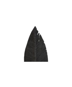 74" L Artisan Sculpture Solid Acacia Wood Standing Leaf Burnt Black Lg 1197