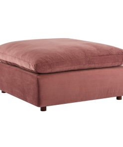 Wheatland Overstuffed Ottoman - Dusty Rose