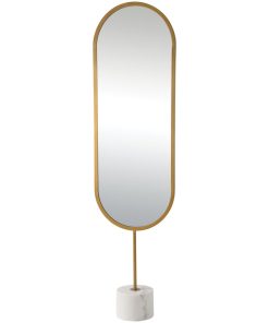 Taio Modern Full length Oval Mirror with Marble Base