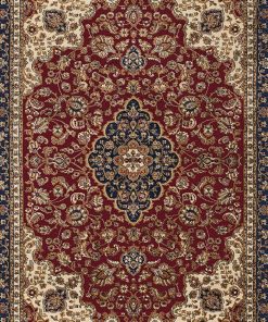 Traditional Area Rug, Smooth Polypropylene With Unique Oriental Pattern, Red