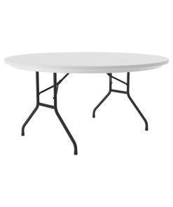 29"H Heavy-Duty Tamper-Resistant Folding Table in Gray Granite