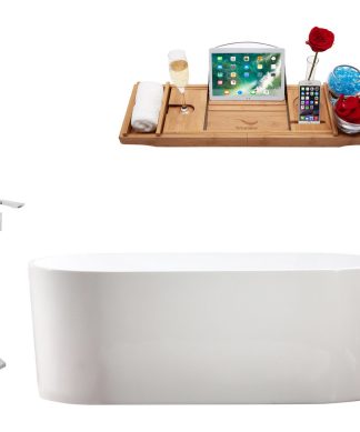 Tub, Faucet and Tray Set Streamline 67" Freestanding MH2000-140