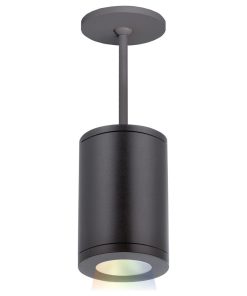 Tube Architectural 5" LED Color Changing Pendant Flood Beam, Black