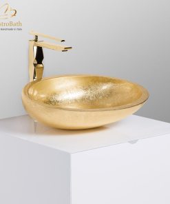 Vetro Modern Sink, Gold