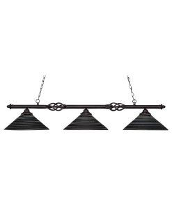 Toltec Lighting 863-DG-612 Elegant? - Three Light Billiard