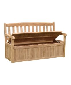 Teak Outdoor Devon Storage Bench, 5'
