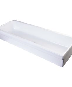 48" White Above Mount Fireclay Bath Trough Sink