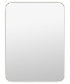 Waterloo 30x40 White Rectangular Metal Frame With Round Corner