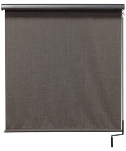 Supreme Cordless Outdoor Sun Shade With Protective Valance, Pewter, 96"x96"